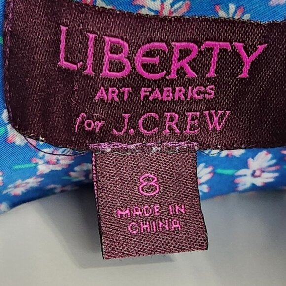 Liberty Art Fabrics x J. Crew Ditzy Daisy Floral Print Button Down Blouse Size 8 - Picture 10 of 11